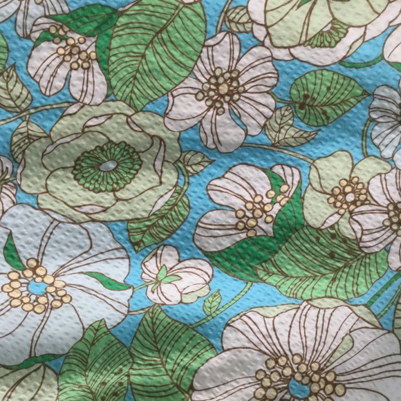 Gap Y2K Floral Print Seersucker Skirt A-Line Blue Green - Sz 6 - Picture 2 of 10